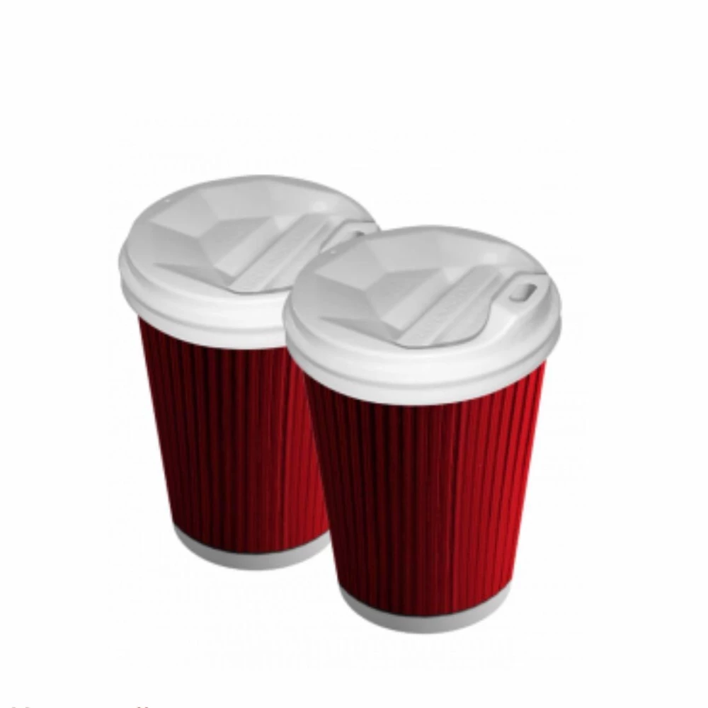 Стакан гофрований 175 мл Червоний