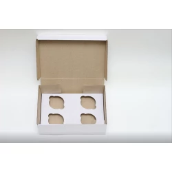 Коробка для капкейков, кексов и маффинов 4 шт 250х170х110 мм.