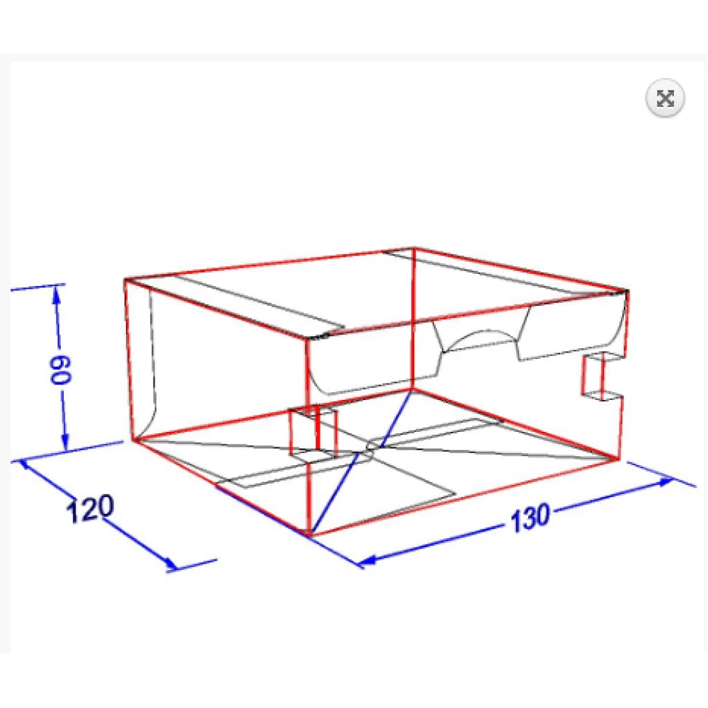 Картонна упаковка снек бокс Максі Світла (50шт/уп)