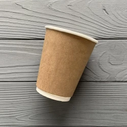 Стакан двошаровий Крафт 350 мл TDWK350 (20шт/уп|500шт/ящ) 91мм