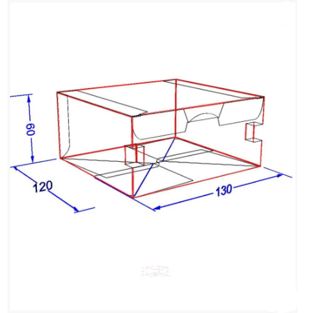 Картонна упаковка снек бокс Максі Темна (50шт/уп)
