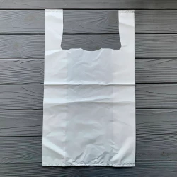 Пакет майка біла 29х50 см (100шт) 50 МкМ