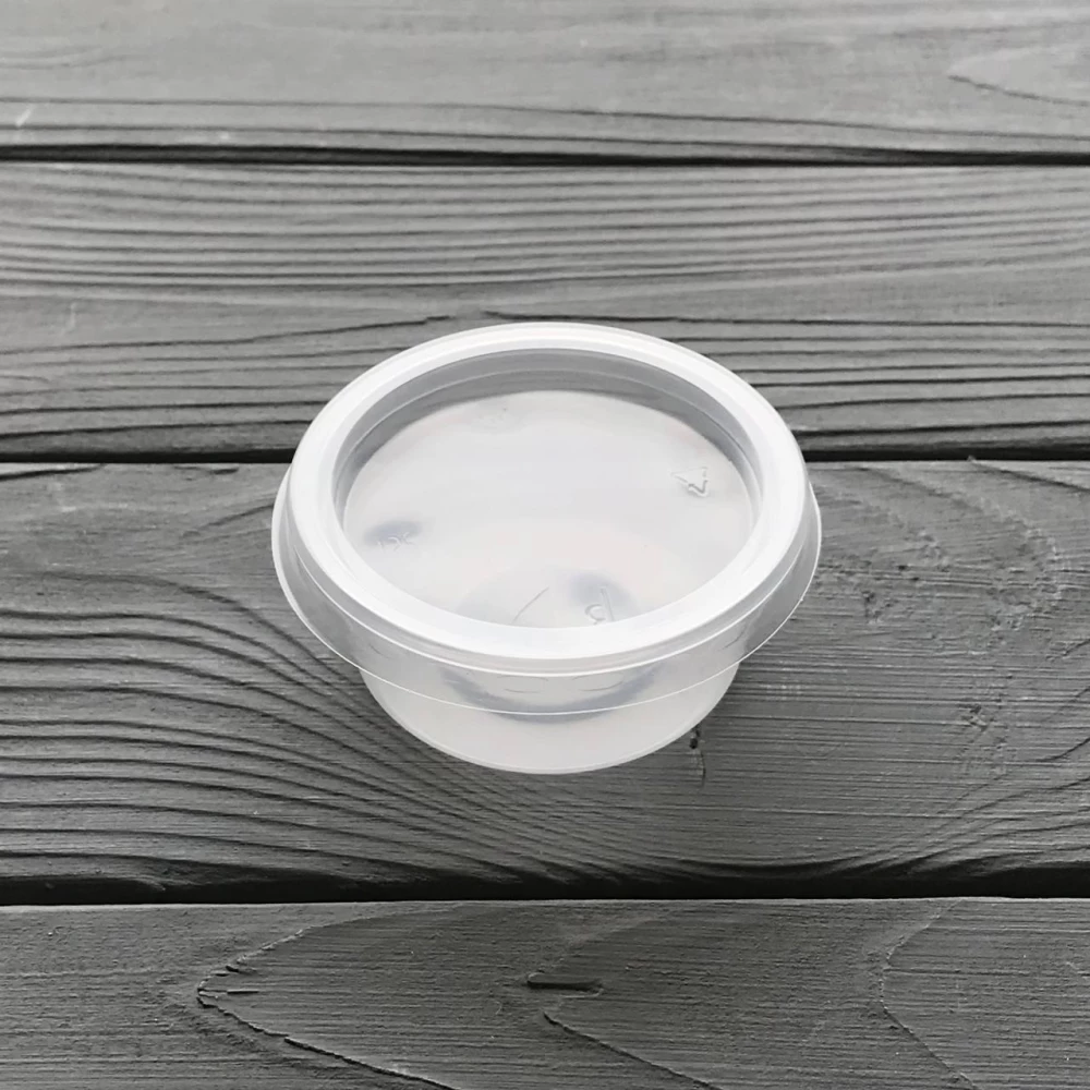 Соусник з кришкою PP 30мл прозорий Польща (100шт|уп/20уп|ящ)