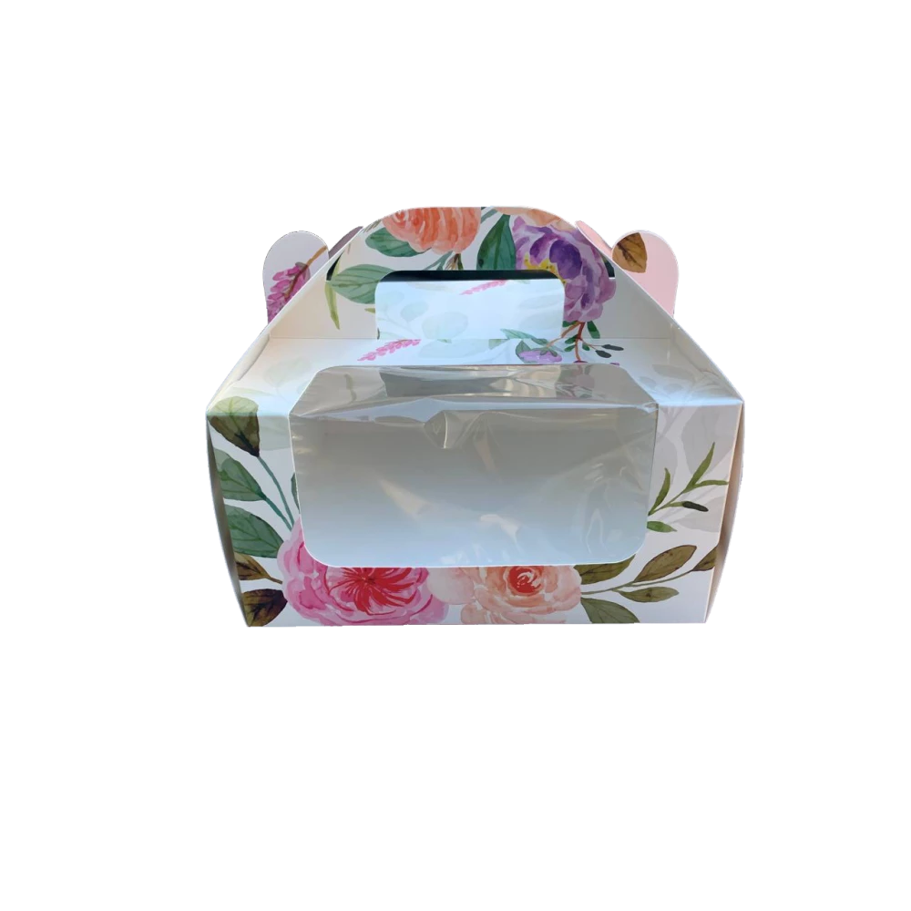 Коробка для капкейків, кексів і мафінів 173х173х90 мм “Солодкі мрії“ Рожева