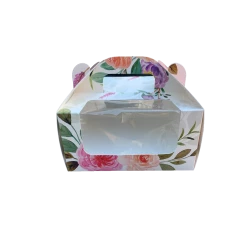 Коробка для капкейків, кексів і мафінів 173х173х90 мм “Солодкі мрії“ Рожева