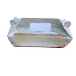 Коробка для меренгових рулетів 250*110*90 Квіти