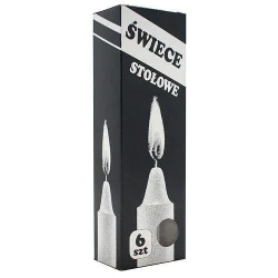 Свічка столова біла (6шт/уп)