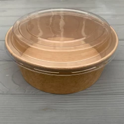 Салатник  крафт 1300 мл з кришкою(50шт/уп|300шт/ящ)