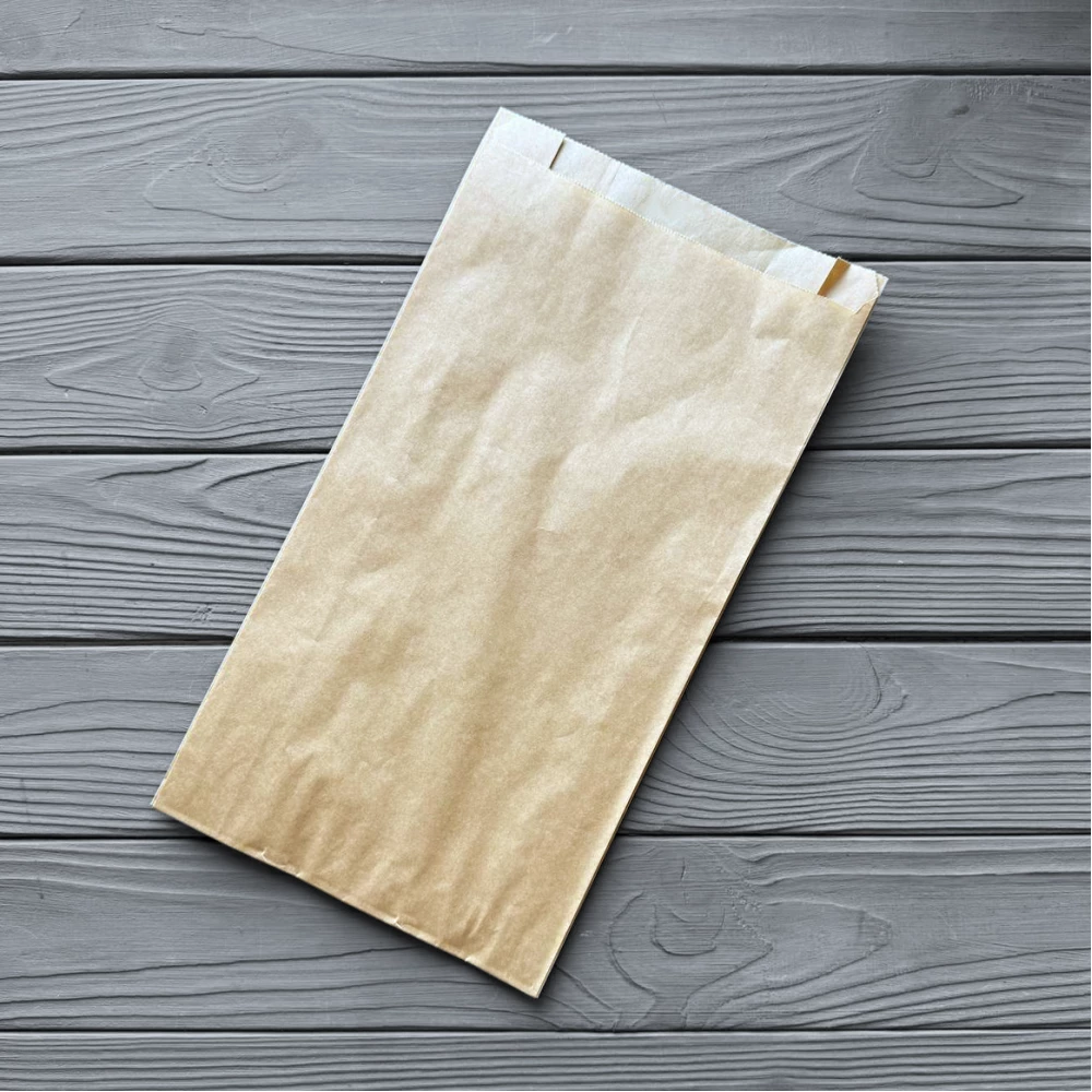 Пакет саше крафтовый 340х180х50 мм. 70гр/м2 188Ф (максимальная жиростойкость)