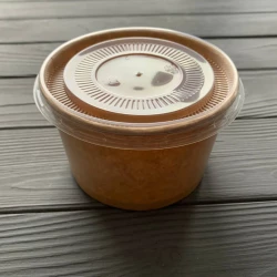 Супник з кришкою крафт 450 мл (500шт/ящ)