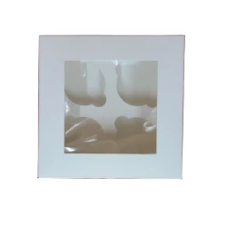 Коробка для капкейків, кексів та мафінів 4 шт 170*170*90 мм. з віконцем.