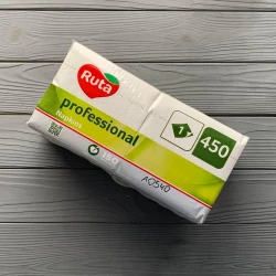 Серветки Ruta Professional 24х24см 1шар білі (450шт/уп|12уп/ящ)