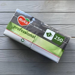 Серветки Ruta Professional 33х33см 2шар чорні 1/4 (250шт/уп|4уп/ящ)