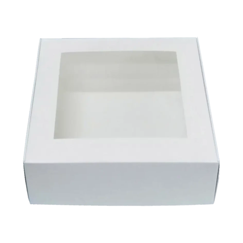 Коробка для зефіру 200х200х70мм з вікном