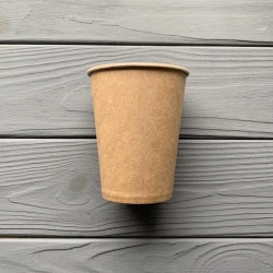 Стакан однослойный крафт 250мл T250K (50шт/уп|2400шт/ящ) 75мм
