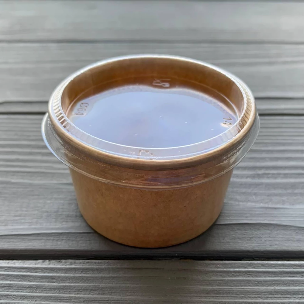 Соусник паперовий крафт з кришкою 50 мл D60 (100шт/уп|1000шт/ящ) SPK60