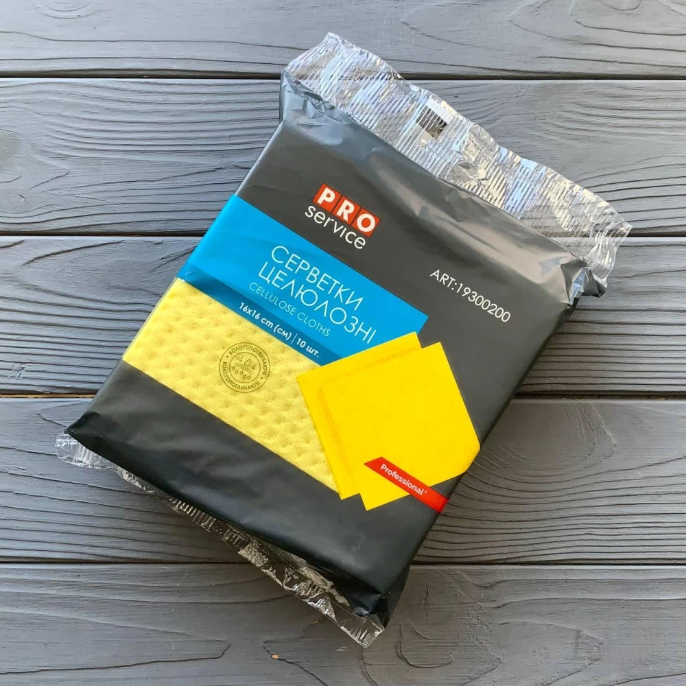 PRO серветки целюлозні 16х16 10 шт/уп