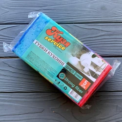 Губки кухонні Кузя сервіс 5шт КРУПНОПОРИСТІ (50уп/ящ) ГП06