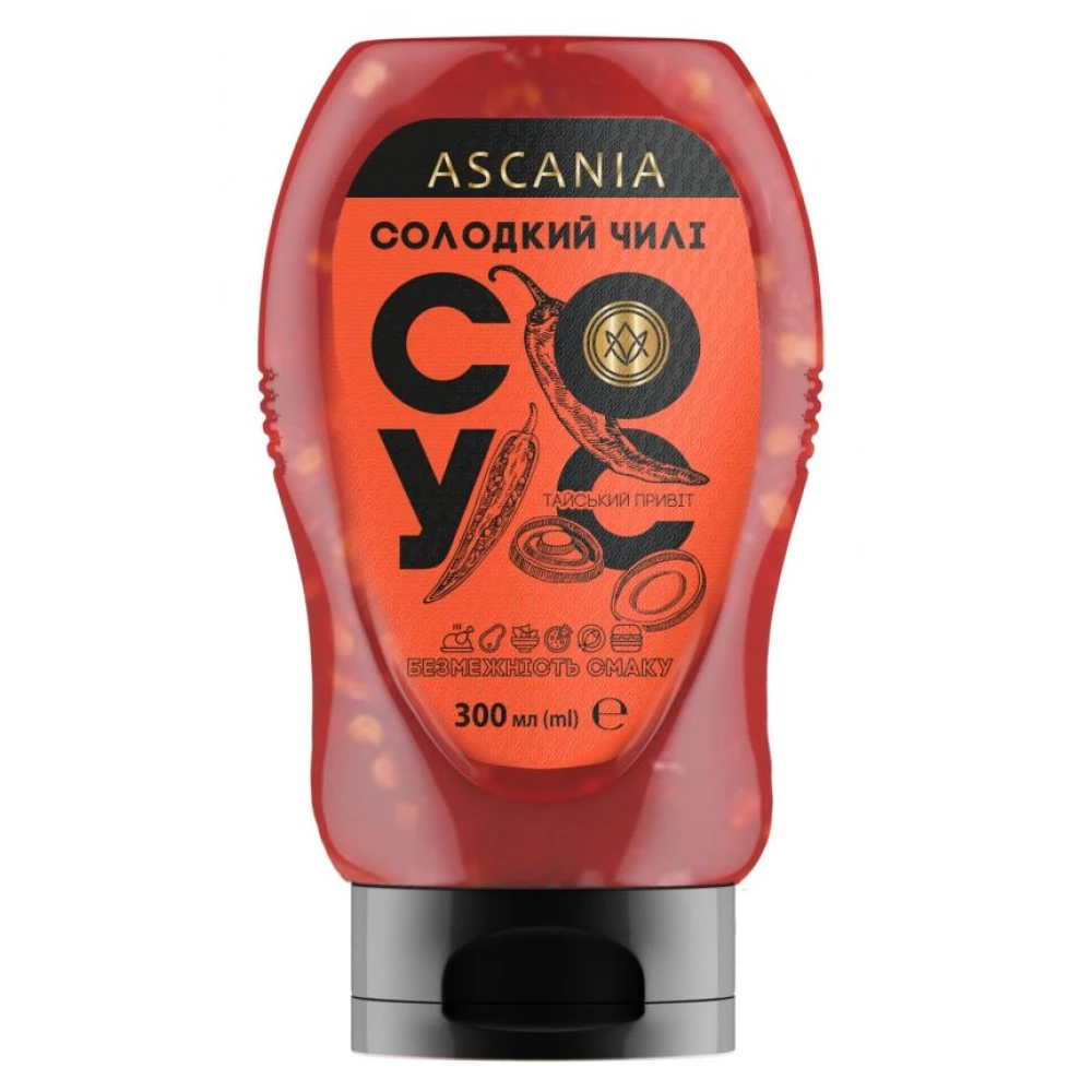 Соус-пляшка Солодкий чилі 300 мл (360гр) (10шт/ящ)