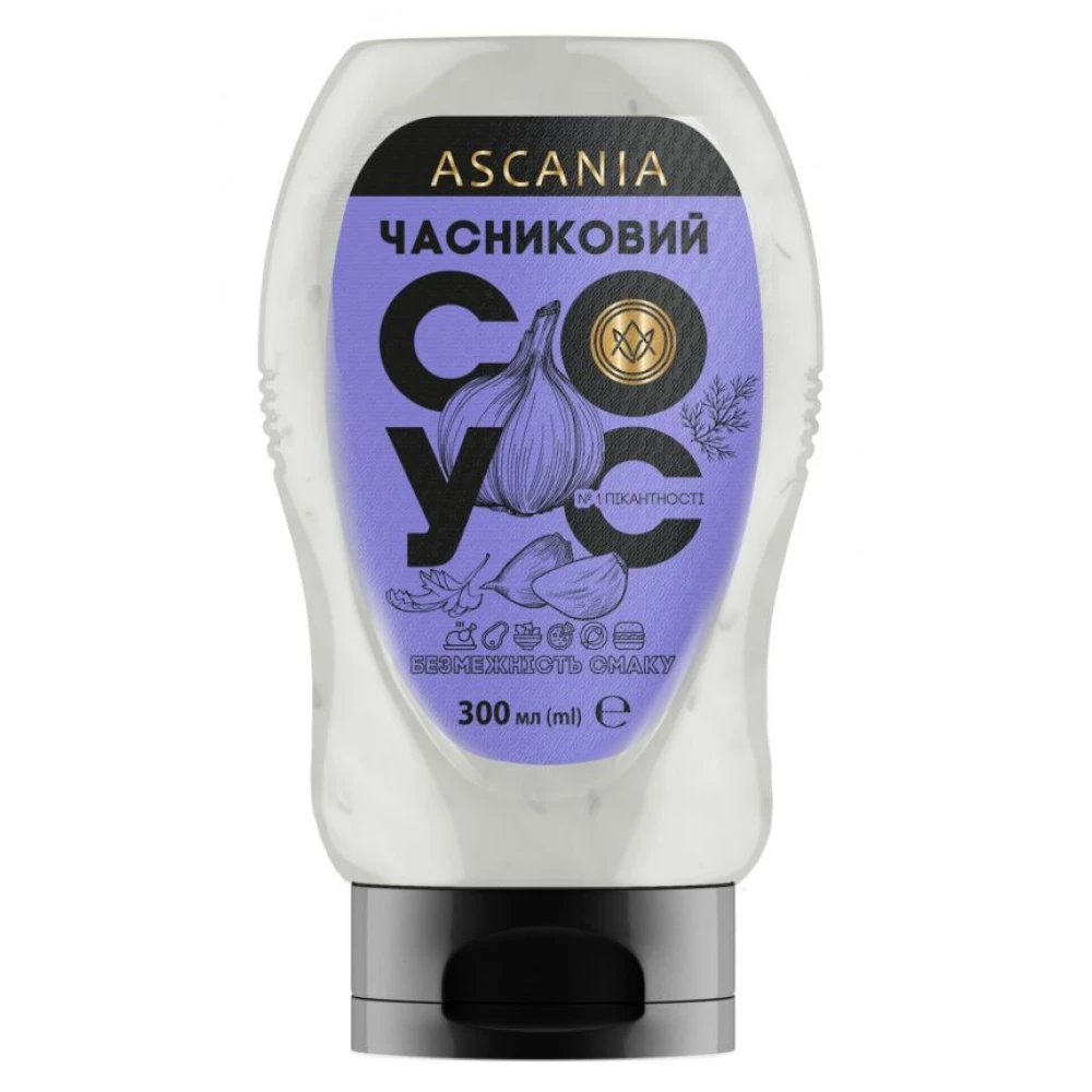 Соус-бутылка Чесночный 300 мл (305гр) (10шт/ящ)