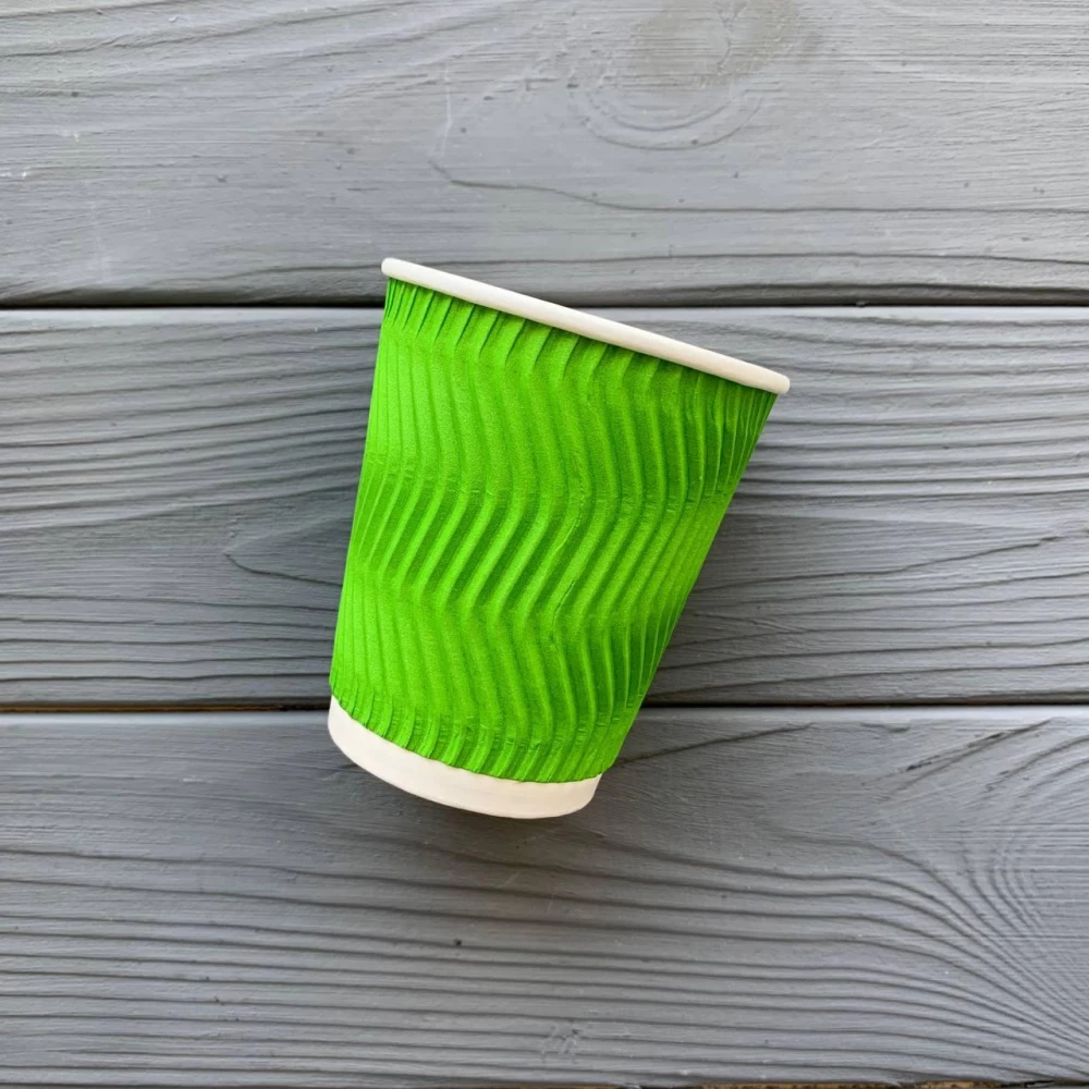 Стакан гофрований лайм 175 мл TGL175 (20шт/уп|900шт/ящ) 70мм
