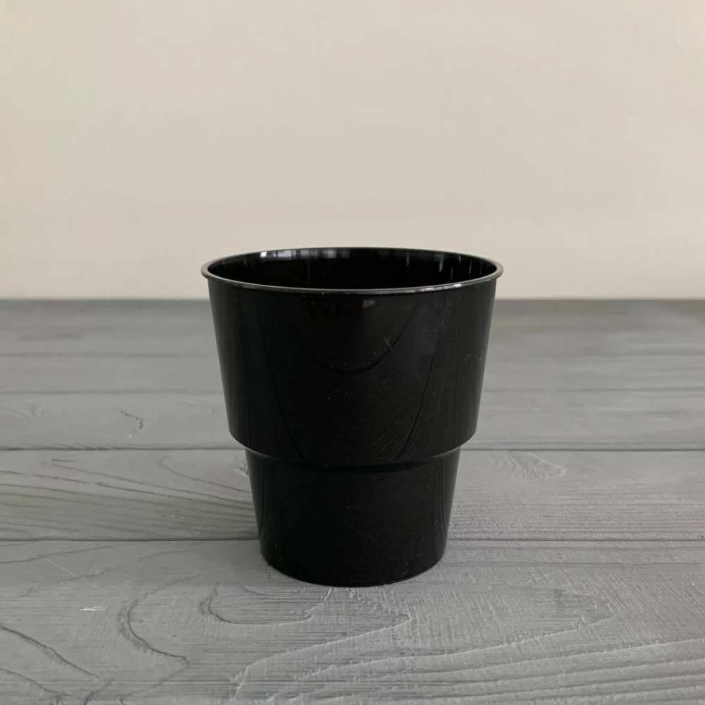 Стакан 200 мл склоподібний чорний (25шт/уп|900шт/ящ)