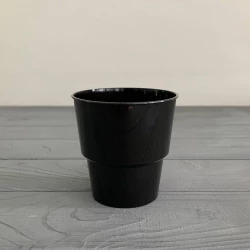 Стакан 200 мл склоподібний чорний (25шт/уп|900шт/ящ)