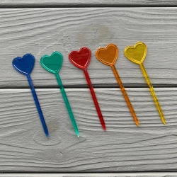 Прикраса-шпажка “Серце“(1000шт/уп|20000шт/ящ)
