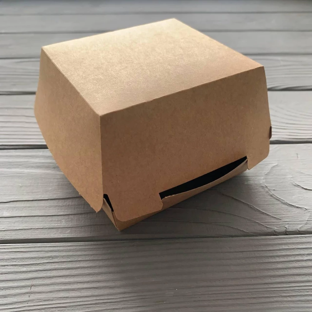 Коробка для бургера M 94*94*70 мм Крафт (90шт/уп|540шт/ящ)