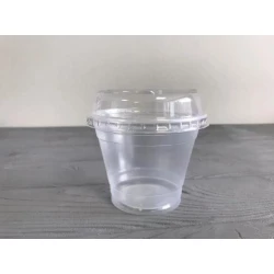 Стакан куполоподібний 280 мл. (рівна кришка) (100/1000) 95073Р