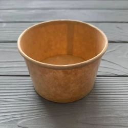 Контейнер паперовий для морозива Ø90мм 230 мл крафт (50шт/уп|1000шт/ящ)