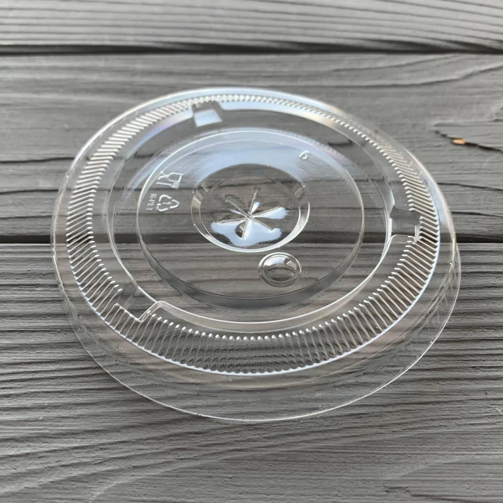 КТ2 Кришка плоска Ø95 з Х-отвором PET (100шт/уп|1000шт/ящ)