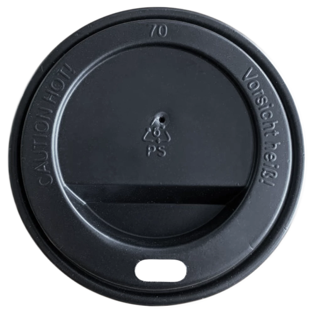 Кришка для стакана “Т“ 70мм чорна (50/2000) T70