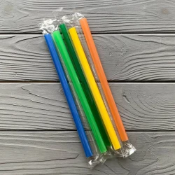 Трубочка 10мм Мікс BUBBLE TEA Рівна 21см в інд. уп. (250шт/уп 16уп\ящ)