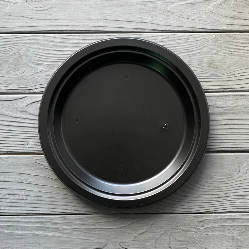 Тарілка плоска 220мм Преміум Чорна PS (25/1200) ТП220Ч