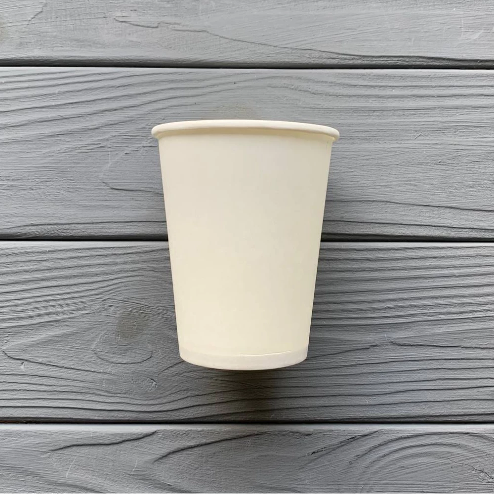 Стакан одношаровий білий 250мл T250W (50шт/уп|2400шт/ящ)