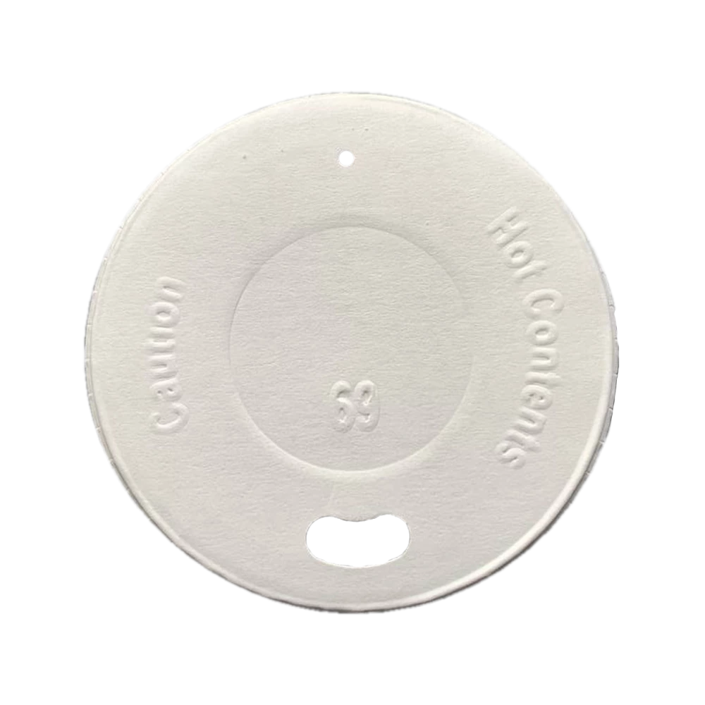 Кришка паперова для стакана біла 69мм (50/2450)