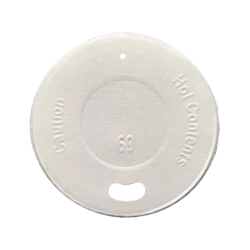 Кришка паперова для стакана біла 69мм (50/2450)