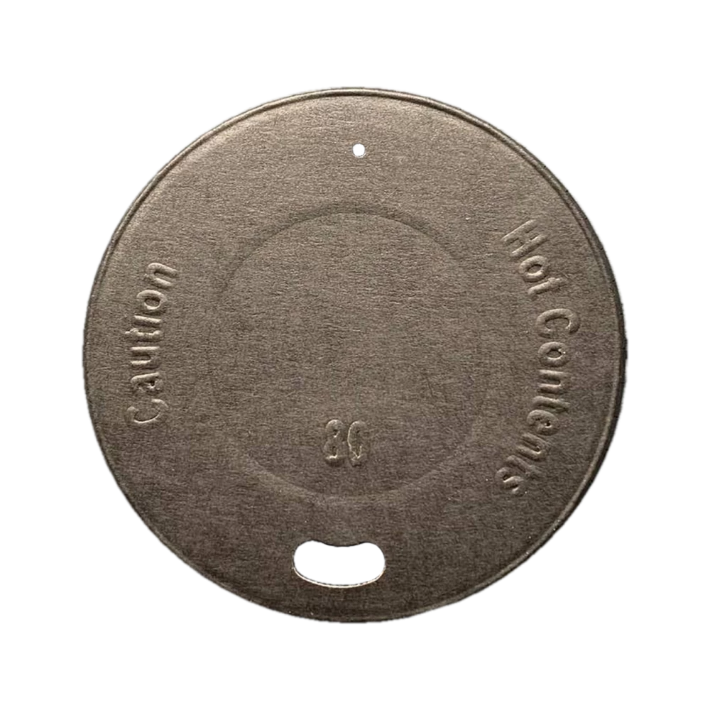 Кришка паперова для стакана чорна 80мм(50/1650)