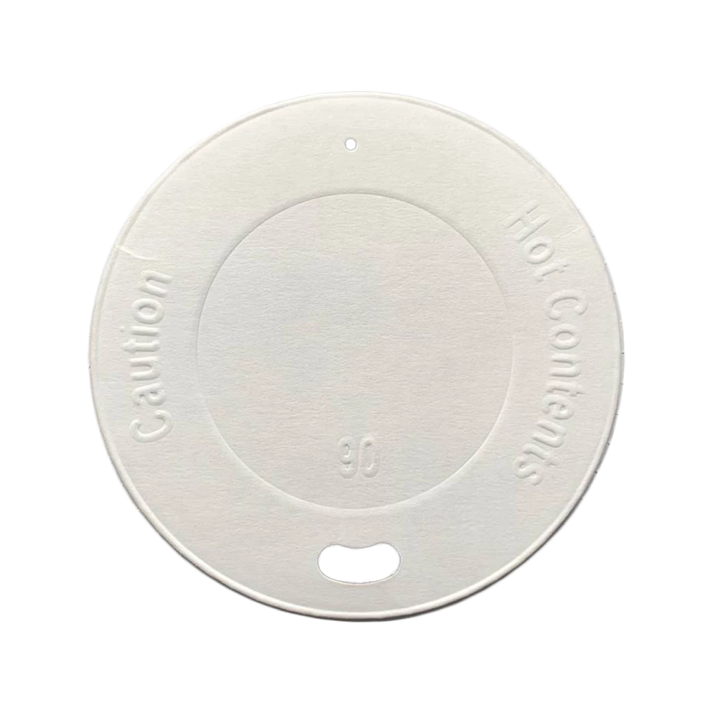 Кришка паперова для стакана біла 90мм (50/1600)