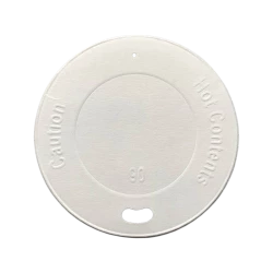 Кришка паперова для стакана біла 90мм (50/1600)