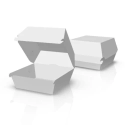 Упаковка для бургерів максі Біла клеєна (75шт/уп)