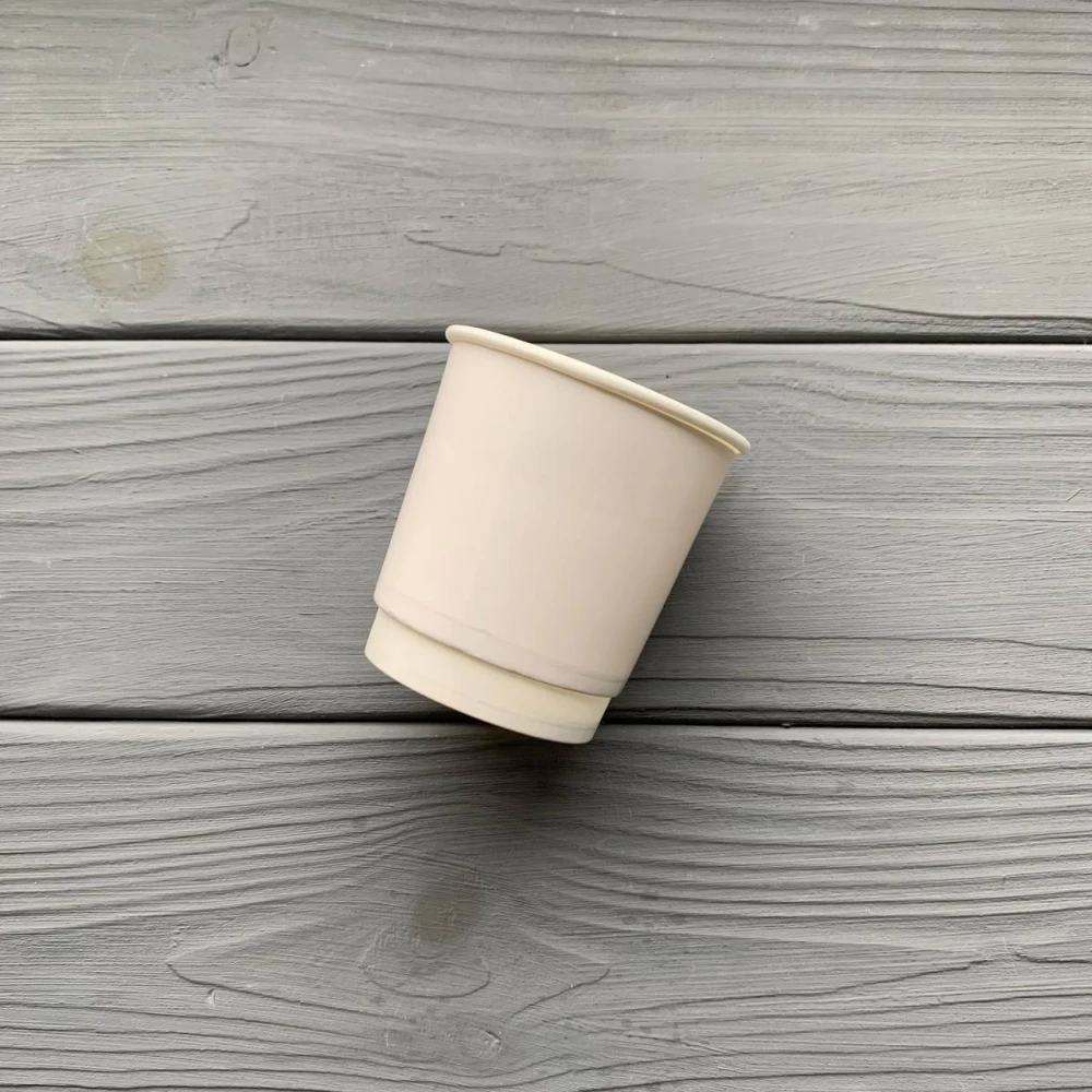 Стакан паперовий двошаровий 110мл Білий (25шт/уп|1500шт/ящ) 60мм