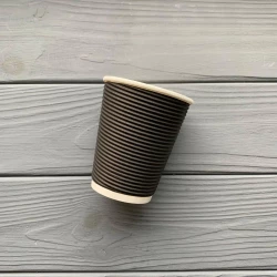 Стакан гофра 110мл Чорний (25шт/уп|1750шт) 60мм