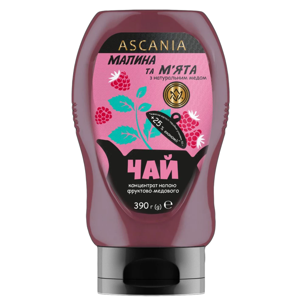 Чай-пляшка Малина-мята 300 мл (400гр)