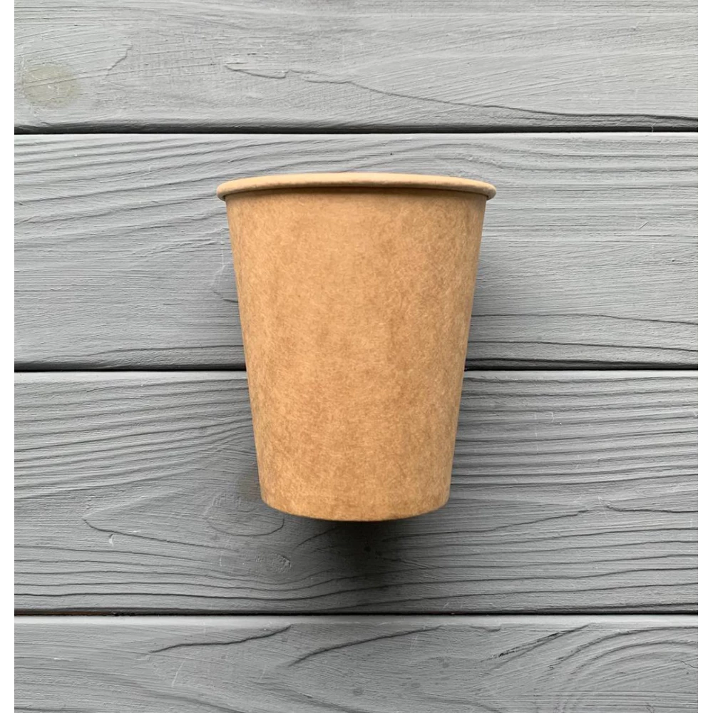 Стакан однослойный крафт 300мл T300K (50шт/1000шт/ящ) 80мм