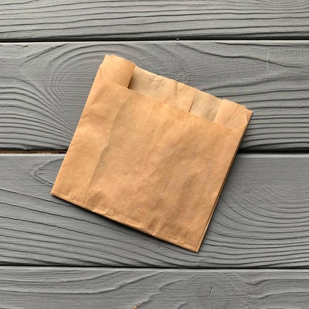 Пакет саше коричневий 115х110х50 мм 40гр/м2 (середня жиростійкість) 218Ф