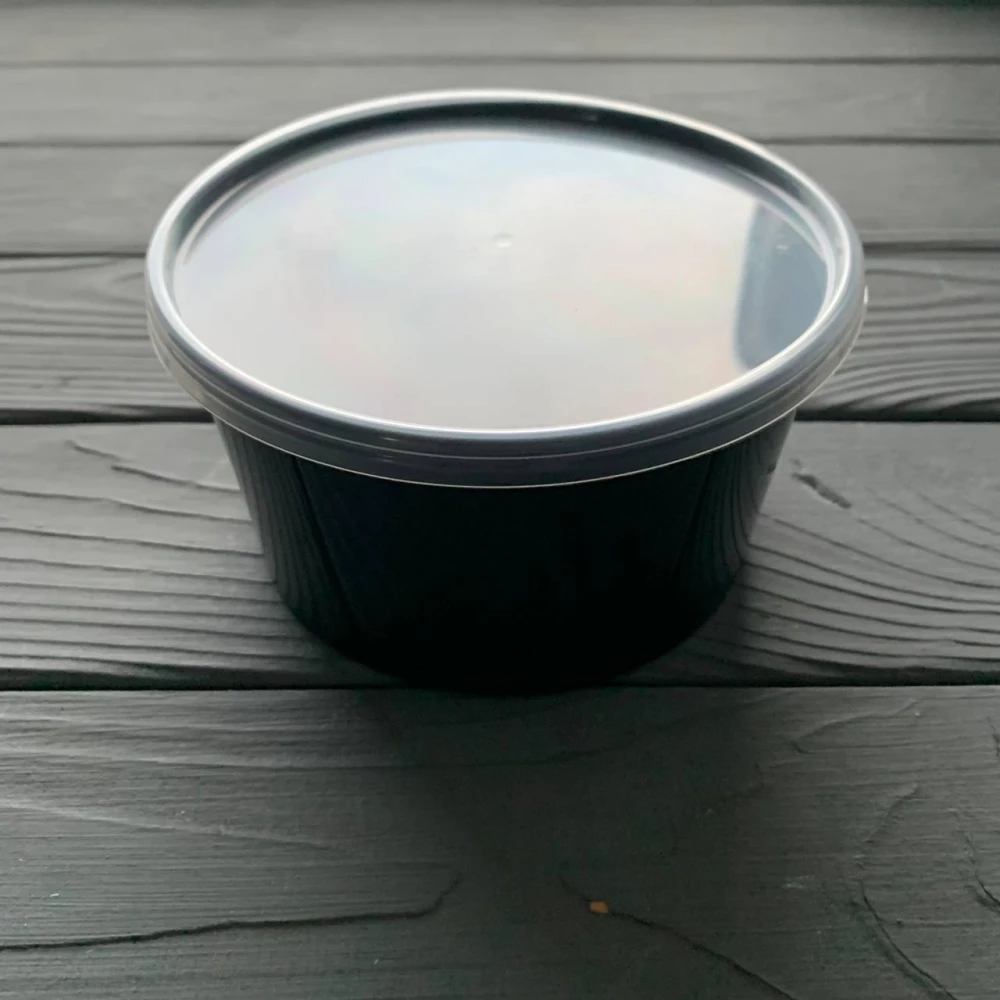 Контейнер з кришкою 500 мл чорний PP PL FI125