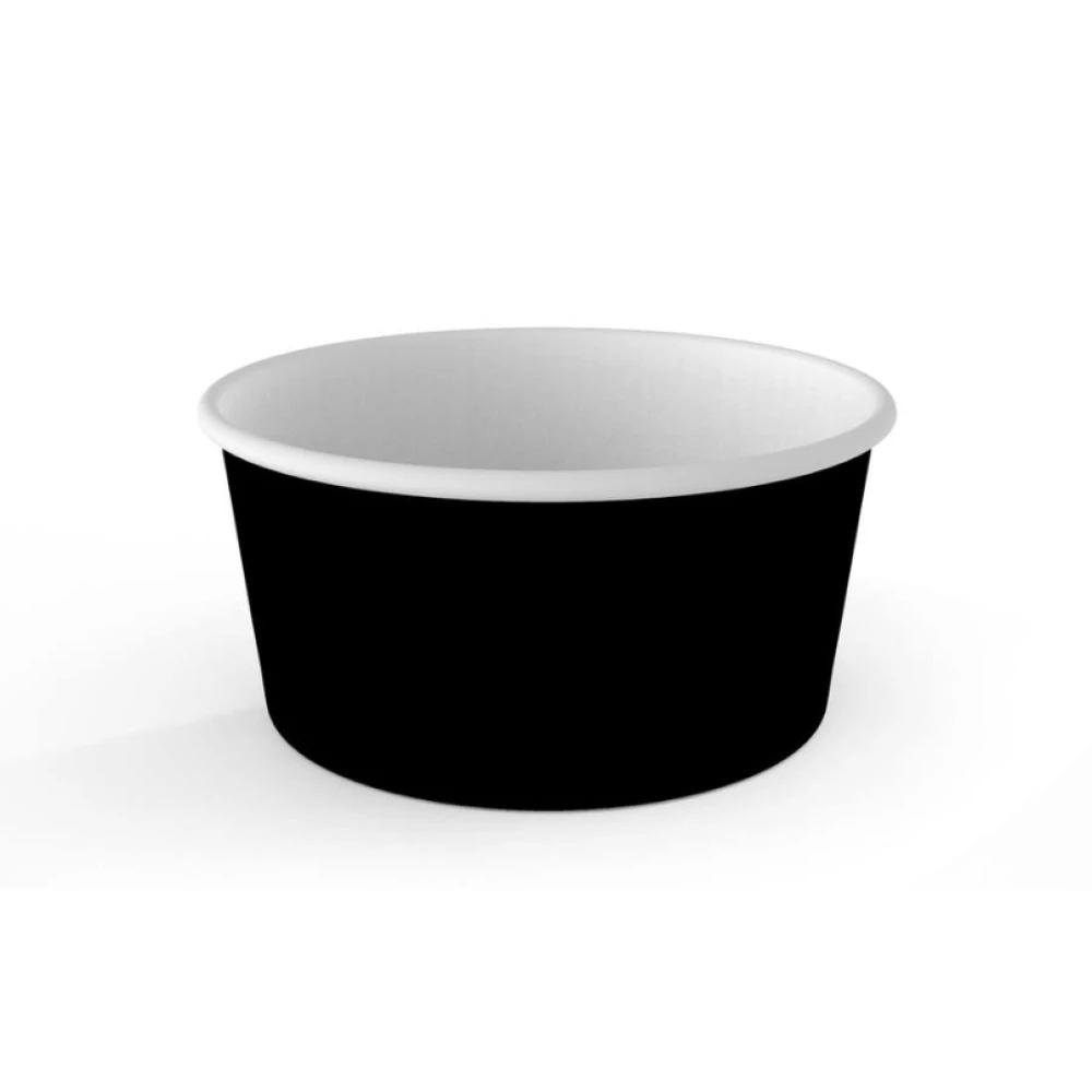 Салатник круглый 1Л. черный с крышкой УСКЧ