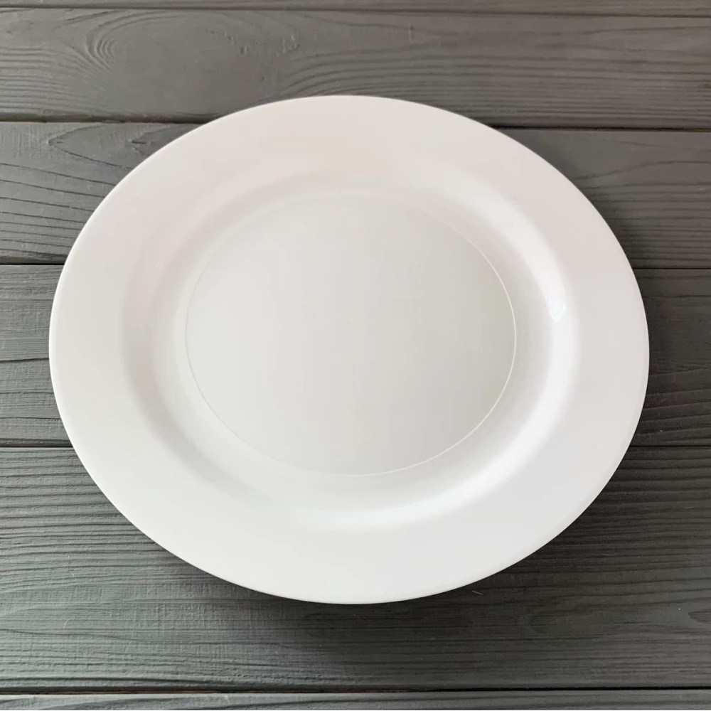 Тарілка склоподібна Біла 22см (85шт/ящ) ГП630